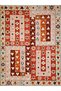 Umut Collection Orange and Beige Themed Ethnic Geometric Patterned Vintage Decorative Carpet 48 - 4
