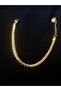 Steel Gold Flat Twist Steel Unisex Bracelet - 2