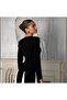 Women's Black and White Princess Cut Skirt Fluffy Long Dress - 4