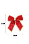 Christmas Tree Ornament Gold Red Sequin Bow 22X20 cm - 5