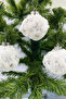 Christmas Tree Ball Luxury Plush Silver Snowflake Printed 3 Pieces 8 cm - 7
