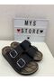 Large Size Soft Leather Orthopedic and Light Sole Double Buckle Adjustable Men's Slippers - 4