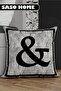 Gray Letter Cushion Pillow Case - & Letter - Gray Floor Decorative Gift Cushion Pillow Case - 2