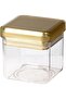 ACRYLIC SQUARE CANISTER S GOLD - 2