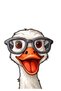 Cool Glasses Goose Sticker Car, Motorcycle, Helmet, Laptop, Glass Sticker 13X11 cm