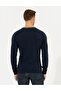 Navy Blue Slim Fit Crew Neck Knitwear Sweater 50261154 -Vr033 - 5