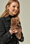 Furry Mink Wool Cutout Women's Gloves - 3