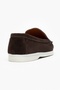 Vayne Bitter Brown Genuine Suede Leather Flat Sole Women's Loafer - 9