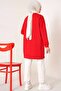 Two Thread Slit Detailed Red Hijab Sweat - 3