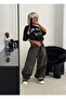 Custom Leopard Pattern Coated Brown Loose Cut Jeans