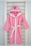 Mnsevtekstil - 7/8 Children's Bathrobe, 100% Cotton, Eared and Hooded, 3 Colors Embroidered
