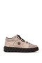 Men's Chunky Sole Comfort Lace-up Casual Shoes Genuine Leather 18469 Taupe color