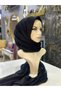 Women's Black Janjan Shawl Length 2.50 Meters for Evening Dresses Abayas - 4