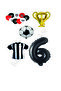 Age 6 Black and White Concept Balloon Set