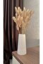 White Striped Large Vase – Scandinavian Style / Stone Dust / 19cm