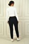 Women's Trousers with Elastic Waist and Pockets - 4