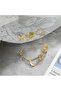 4 Pieces Gold Tasseled Stainless Celik Earrings Set for Women - 5