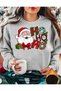 New Year's New Year Concept Ho Ho Ho Printed Crew Neck Oversize Sweatshirt Unisex