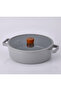 Fika Aluminum Cast 30 cm Gray Shallow Pot