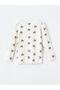 Crew Neck Christmas Themed Girl's Pajamas Set