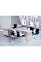 Light Concrete Prem White ED5-LSLCW Executive Desk 320 cm