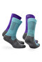 Leonardo Merino Wool Outdoor Hiking Socks 2-Pack Purple Blue - 4
