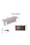 Light Concrete-Premium White ED4-LSLCW Executive Desk 180 cm - 4