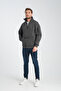 Men's Smoked Unisex Oversize Cotton Inner Fleece Standing Collar Kangaroo 3-Pocket Sweatshirt - 6