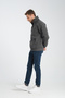 Men's Smoked Unisex Oversize Cotton Inner Fleece Standing Collar Kangaroo 3-Pocket Sweatshirt - 7