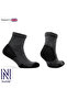 Alfie Qtr Comfort Fit Cushioned Merino Wool & Bamboo Casual and Hiking Socks Black - 2