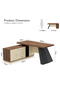 Elegante 191-16 Modern Executive Desk Dark Walnut - 6
