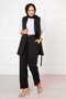 Side-Tie Vest Suit Black