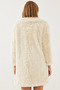 Women's Beige Button Detailed Plush Coat 2480 60351114 - 6