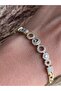 High Quality Round Rhinestone Bracelet with Gold Crafts (19.5 cm) - 2