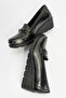 Women's Wedge Heel Comfort Shoes Real Leather Br 44300 Black - 6