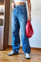 Women's Indigo Tassel Detailed Side Buckle Denim Trousers 5179 60351101 - 2