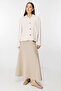 Shirt Collar Buttoned Cream Cardigan - 6