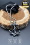 Unisex Necklace with Stainless Steel Chain and Steel Anchor End, 3 mm Thick, Tarnish-Free Steel Long Anchor Necklace - 3