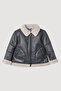 Fur Collar Wool Inside Fleece Winter Jacket Girl's Coat