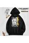 Dandadan Eyes W Kaji Printed Hooded Oversize Sweatshirt (2 Thread)