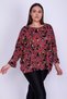 Women's Large Size Colorful Comfortable Cut Bat Sleeve Patterned Tunic 65n25916 - 3