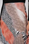 Women's Patterned Satin Skirt 15877 - Orange - 4