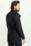 Straight Slim Fit Double Breasted Belted Men's Trenchcoat Black - 21270.23Y - 4