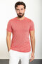 Gray Slim Fit Crew Neck Men's T-Shirt Tile - 36811.24Y
