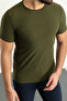 Striped Slim Fit Crew Neck Men's T-Shirt Khaki - 36787.23Y - 5