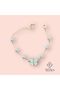 Butterfly and Pearl Detailed Enameled Mother of Pearl Enameled Steel Bracelet - 2