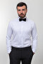 Straight Slim Fit Satin Ata Collar Groom's Shirt White - 37784.23Y - 3