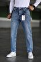 Men's Non-Lycra Boyfriend Jeans Snow Wash Dark Blue - 3