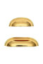 Tas Midye Cupboard Handle 96 mm Gold Yellow Cabinet Drawer Wardrobe Furniture Handle