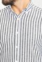Striped Slim Fit Long Sleeve Linen Men's Shirt Black-White - 37770.23Y - 2